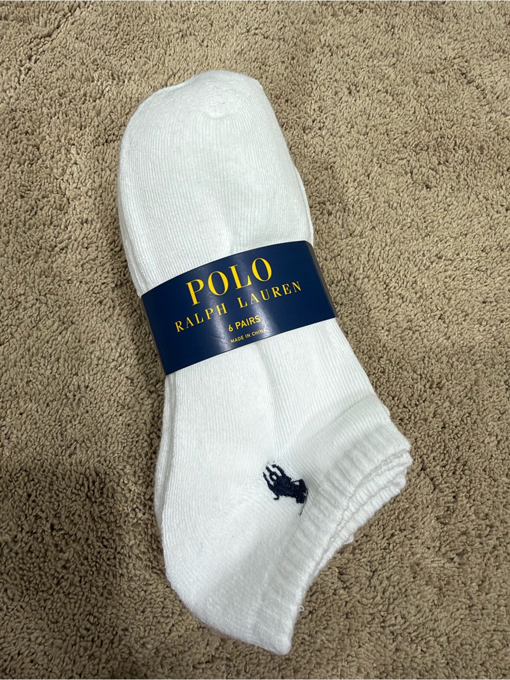 Polo by Ralph Lauren White Ankle Socks - 6 Pack
